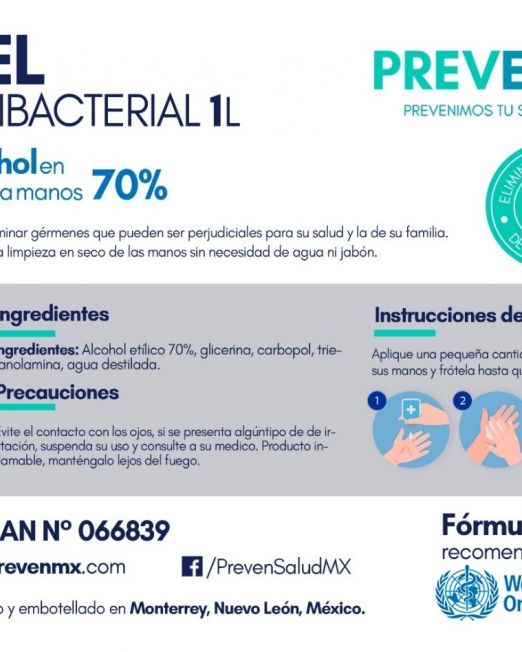 Gel Antibacterial Al 70% -1lt - X2 Unidades_1