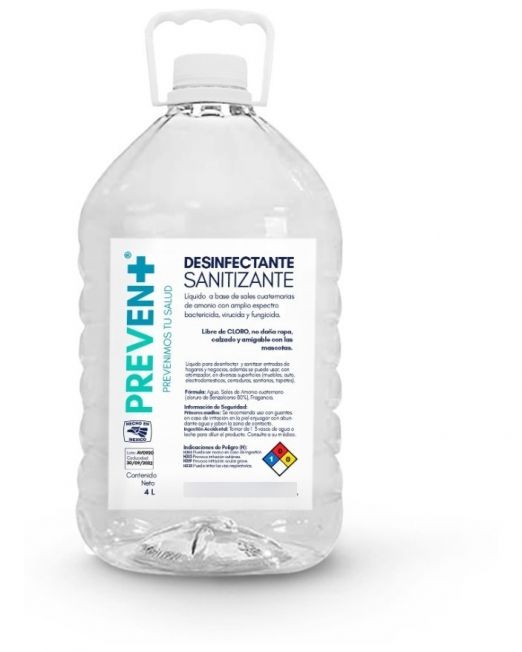 Desinfectante Concentrado 4lt- Cloruro De Benzalconio_0