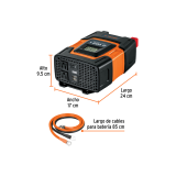 INVERSOR DE CORRIENTE CON PUERTO USB 1200W MOD. 10491 TRUPER