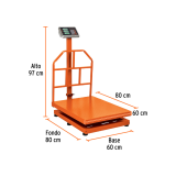 BASCULA DE PLATAFORMA PLEGABLE 500KG MOD. 15733