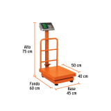 BASCULA DE PLATAFORMA PLEGABLE 200KG MOD. 15732