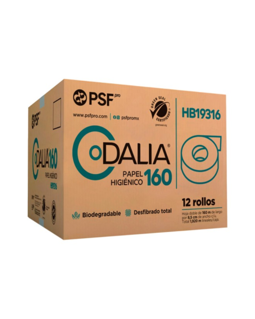 CAJA DE 12 PAPEL HIGIÉNICO HOJA DOBLE 160m DALIA