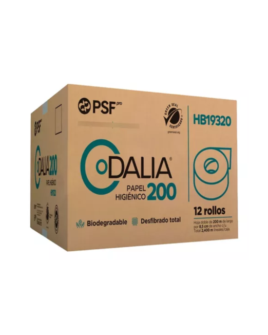 CAJA DE 12 PAPEL HIGIÉNICO HOJA DOBLE 200m DALIA