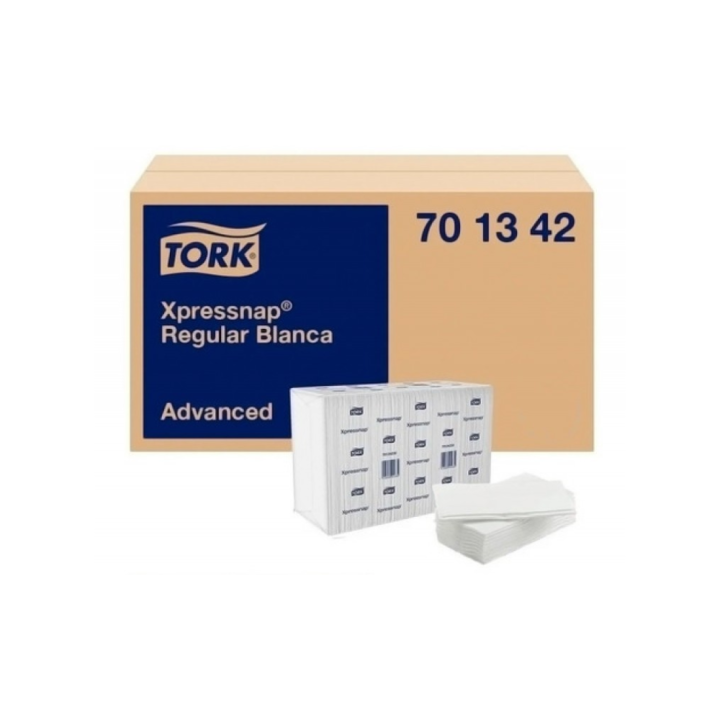 CAJA DE 12 PAQ. SERVILLETA XPRESSNAP GRANDE COLOR BLANCA, TORK 701342 C ...