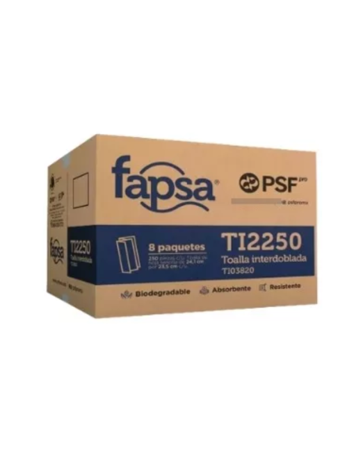 CAJA DE 2000 TOALLA INTERDOBLADA 8_250 FAPSA