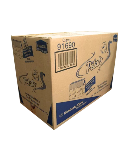 CAJA DE 24 PAQ. SERVILLETA PETALO BARRAMESA INTERDOBLADA JUMBO KIMBERLY CLARK 91690 COLOR BLANCA C_250 PIEZAS