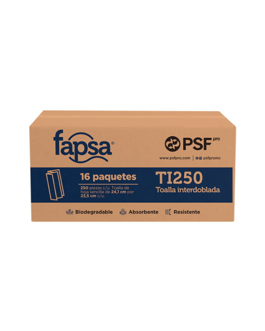 CAJA DE 4000 TOALLA INTERDOBLADA 16_250 FAPSA