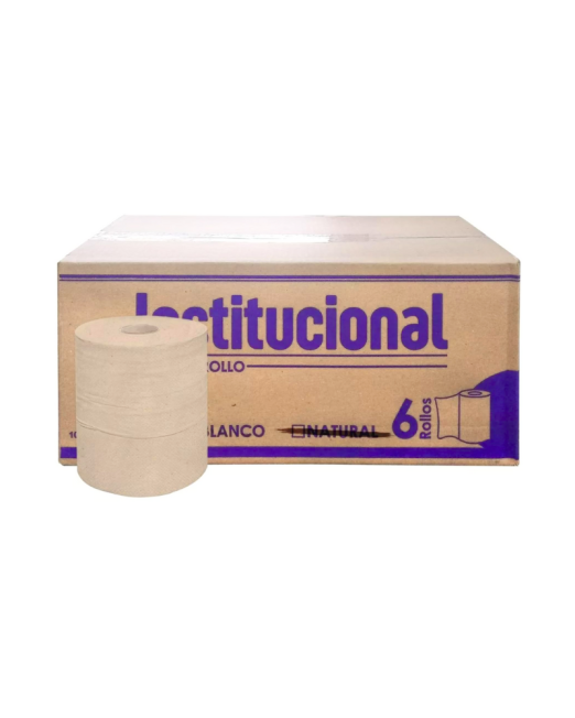 CAJA DE 6 TOALLA EN ROLLO COMFORT NATURAL 183m INSTITUCIONAL