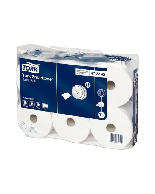 PAQUETE 6 PAPEL HIGIÉNICO JUMBO ADVANCED HOJA DOBLE 472242 TORK